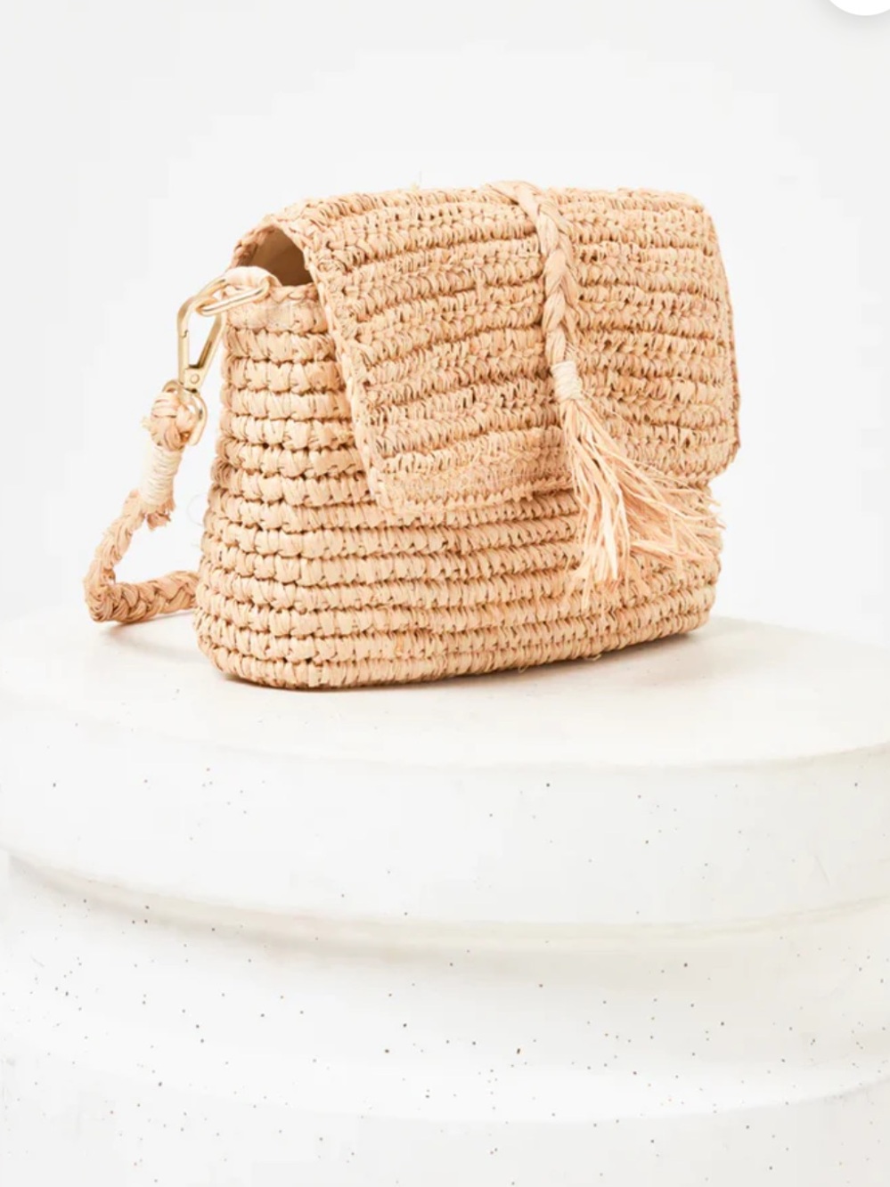 L*Space NWOT Woven Crossbody Bag in Natural Straw